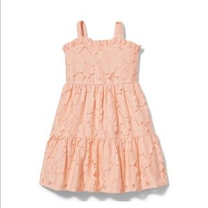 Janie and Jack Tropical Peach Lace Dress -